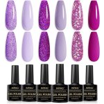 6 couleurs lila fuchsia violet lavande pailleté vernis gel uv semi permanentsoak off uv / led vernis ... 6 couleurs lila fuchsia violet lavande pailleté vernis gel uv semi permanentsoak off uv / led vernis ...