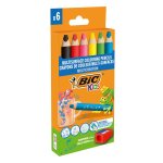 6 crayons de couleur multi - surfaces bic kids 6 crayons de couleur multi - surfaces bic kids