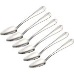 6 cuill�res pamplemousse inox dentel�es pour agrumes kiwis salades desserts yyv