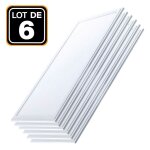 6 dalles led 40w 120x30 blanc froid 6000k