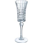 6 fltes  champagne 15cl lady diamond - cristal darques - verre ultra transparent au design vintage ...