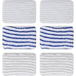 6 lingettes microfibre lavables zr850002 pour rowenta ry7xxx / ry8xxx / zr005801