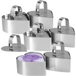 6 moules en forme de c?ur 4 moules � g�teau de 8 cm avec poussoir adapt�s aux desserts mousseux et aux ...
