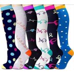 6 paires chaussettes de contention pour femmes et homme chaussettes de course protection de la cheville ...