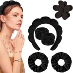 6 pcs bandeau cheveux femme bandeau spa pour le lavage du visage set de poignets ponge bandeau - serre ...