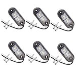 6 pcs blanc ip65 12 v / 24 v ovale led latérales feux ovale avant et arrière feu de position pour camion ... 6 pcs blanc ip65 12 v / 24 v ovale led latérales feux ovale avant et arrière feu de position pour camion ...
