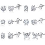 6 pcs boucles doreilles femme acier inoxydable piercing oreille cartilage helixs925 / plaqu or 14 carats ...