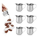 6 pcs mini pot  lait inox 90ml pichet  lait en acier inox tasse  sauce acier petite cruche lait mini ...