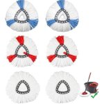 6 pcs ttes de rechange pour vileda serpillirerechange pour vadrouille pour vileda turborecharge balai ...