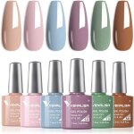 6 pcs lot de vernis gel semi - permanent transparent rose bleu violet vert marron naturelle tones nude ... 6 pcs lot de vernis gel semi - permanent transparent rose bleu violet vert marron naturelle tones nude ...