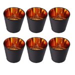 6 pices abat - jour de lustre noir doublure dore abat - jour de bougie de remplacement dabat - jour ...