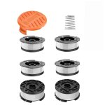 6 pieces bobine fil coupe bordure compatible avec black et decker coupe bordures 1. 65mm fil rotofil ...