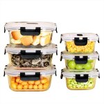 6 pi�ces bo�tes de conservation r�cipients alimentaires en verre avec couvercle (3 * 800ml + 3 * 320ml) ...