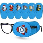 6 pi�ces cache oeil pour lunettes bleu r�utilisable cache oeil pour amblyopie strabisme am�liorer loeil ...