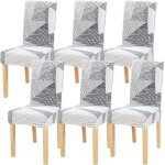 6 pices housses de chaise de salle  manger couverture de chaise extensible amovible lavable lastique ...