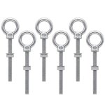 6 pi�ces m6 vis � anneau avec filetage m�trique en acier inoxydable pour fixation et suspension