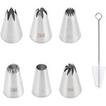 6 pi�ces professionnelles douilles � p�tisserie embouts de tuyauterie en acier inoxydable (1m2d4b1ad66 ...