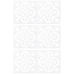 6 pi�ces s�ries diy peinture 30x30 cm vintage fleur motif pochoirs mod�le pour carrelage mur plancher ...