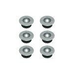 6 spots solaires led encastrables pour jardin ? diamtre 85mm acier inoxydable ? clairage extrieur ...