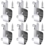 6 supports dextr�mit� de rail de garde - robe ovales supports de rail de bride de garde - robe de 15 ...