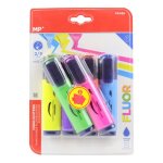 6 surligneurs fluo pointe biseaute