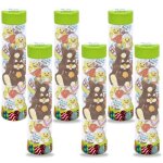 6 tubes garnis de 12 chocolats de p�ques : kinder shokobons et petits oeufs et moulages id�al � cacher ...