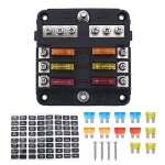 6 voies bote  fusibles blocs fusible lame porte fusible voiture bote avec led indicateur avec bus ...