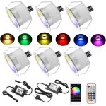 6 wifi rgb spot encastrable exterieur dimmable 0. 6w fonctionne avec alexa google home dc12v �31mm ip67 ...