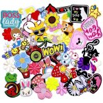 60 �cussons thermocollants brod�s - d�coration pour v�tements - accessoires � faire soi - m�me - appliqu�s ...