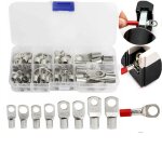 60 pcs cosses lectrique trou boulon en cuivre tam connecteurs sc  sertir / souder pour cble de 6m? ...