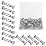 Vis de connexion pour meubles - m4 - 60 pcs - nickel� - r�sistantes � la rouille