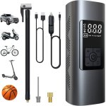 6000mah mini pompe  air lectrique compresseur  air portatif gonfleur pneus sans fil 150psi avec cran ...