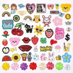 60pcs ecusson a coudre thermocollant enfant brods patch vetement renfort genoux stickers tissu pour ...
