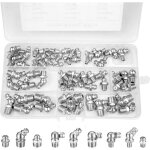 60pcs graisseur visser assorti m6 / m8 / m10 (droit / 45� / 90� / 180�) + bo�te plastique pour m�canique ...