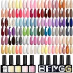 60pcs semi - permanent nail polish 55 colours u v semi - permanent gel polish with 1 base coat 4 top ...
