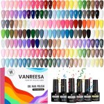 60pcs vernis semi permanent 55 couleurs vernis gel uv semi permanent avec base top coat mat paillet� ...
