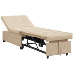 624739& canap - lit 3 - en - 1lit banquetteconvertible en tissu crme