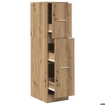 627289& armoire dapothicaire - armoire vestiaire ch�ne artisanal - bois - panneaux de particules