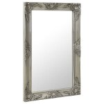 64730 &grand miroir muralmiroir suspendusuikun style baroque 50x80cm argent�