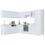 651397& set de meubles de cuisine 14 pcs blanc - aggloméré - bois panneaux de particules 651397& set de meubles de cuisine 14 pcs blanc - aggloméré - bois panneaux de particules