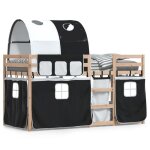 Lit superpos sparable - marque - 90x190 cm - bois de pin massif - 2 / 3 places - lgance chic