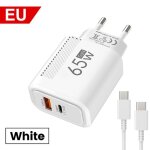 65w gan usb type c chargeur charge rapide usb chargeur mural rapide pour iphone 16 xiaomi samsung huawei ...