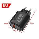 65w gan usb type c chargeur charge rapide usb chargeur mural rapide pour iphone 16 xiaomi samsung huawei ...