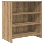 674139& bahut de rangement pour s�jour - buffet ch�ne artisanal 70x41x75 cm - bois - panneaux de particules ...
