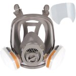 6800 masque respiratoire int�gral casque de protection faciale pour peindre vapeur et poussi�re organiques ...