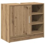 696206& meuble sous vier - haut de gamme - chne artisan 63x29x55 cm - bois - panneaux de particules ...