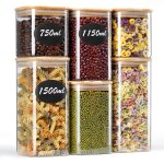 6pcs bocal en verre avec couvercle 750ml / 1150ml / 1500ml bocaux rangement cuisine pour spaghetti pâtes ... 6pcs bocal en verre avec couvercle 750ml / 1150ml / 1500ml bocaux rangement cuisine pour spaghetti pâtes ...