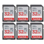 6pcs carte mmoire sd sandisk ultra sdhc 32go 120mo / s