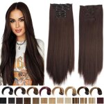 6pcs extension cheveux naturel clip 60cm perruque femme naturelle clip in extension de cheveux extension ... 6pcs extension cheveux naturel clip 60cm perruque femme naturelle clip in extension de cheveux extension ...