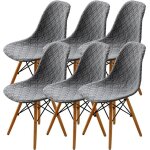 6pcs housse de chaise scandinaves sige de chaise de salle  manger de cuisine imprim lavable et amovible ...